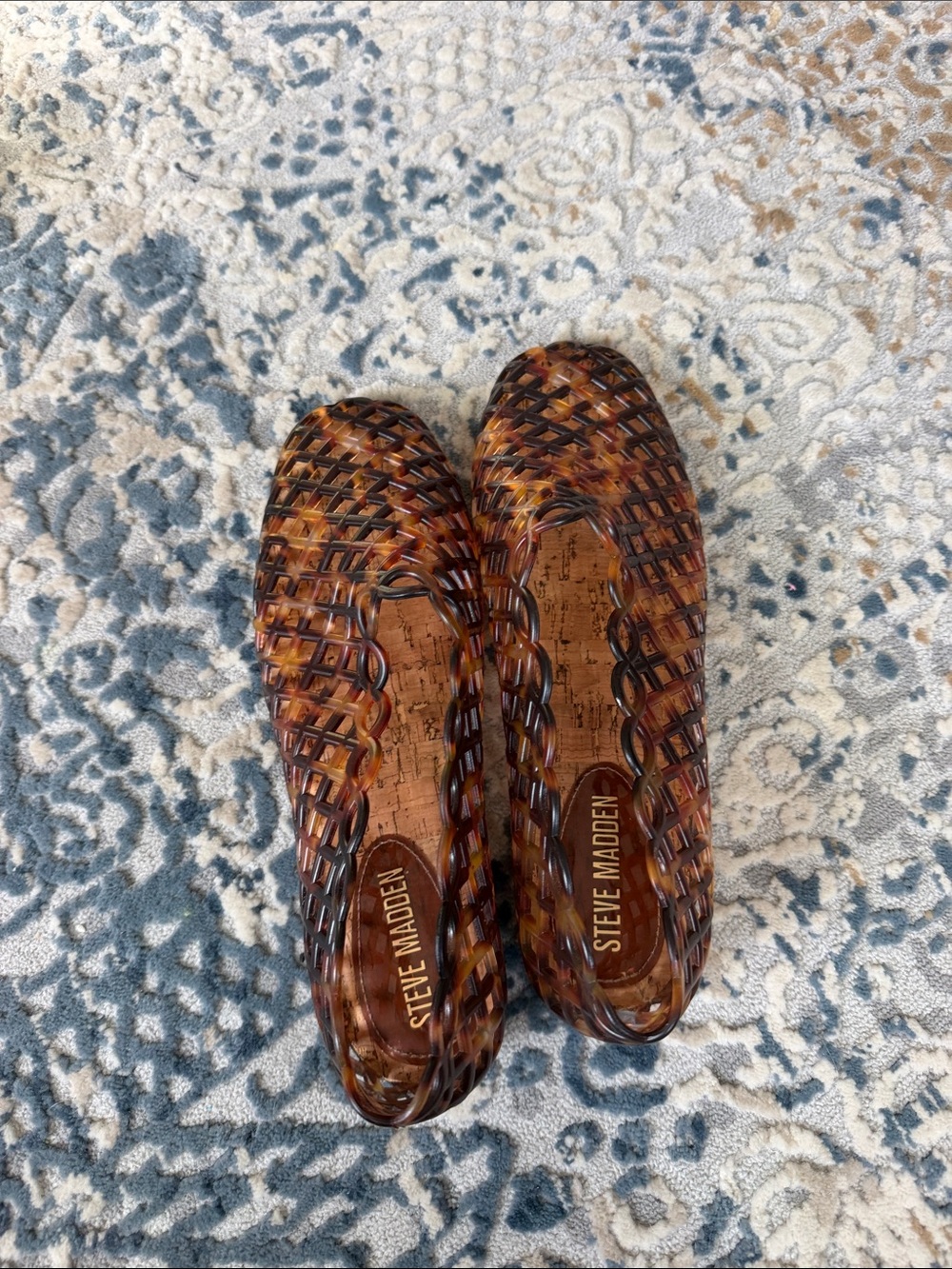 Steve Madden Tortoiseshell Jelly Slip-On Flats